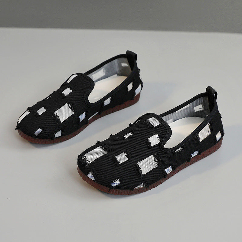 Damen modische Freizeitschuhe mit durchlässigem Obermaterial und rutschfester Sohle Drune