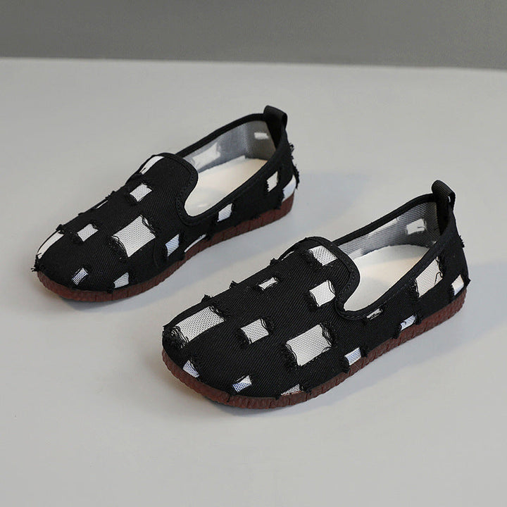 Damen modische Freizeitschuhe mit durchlässigem Obermaterial und rutschfester Sohle Drune