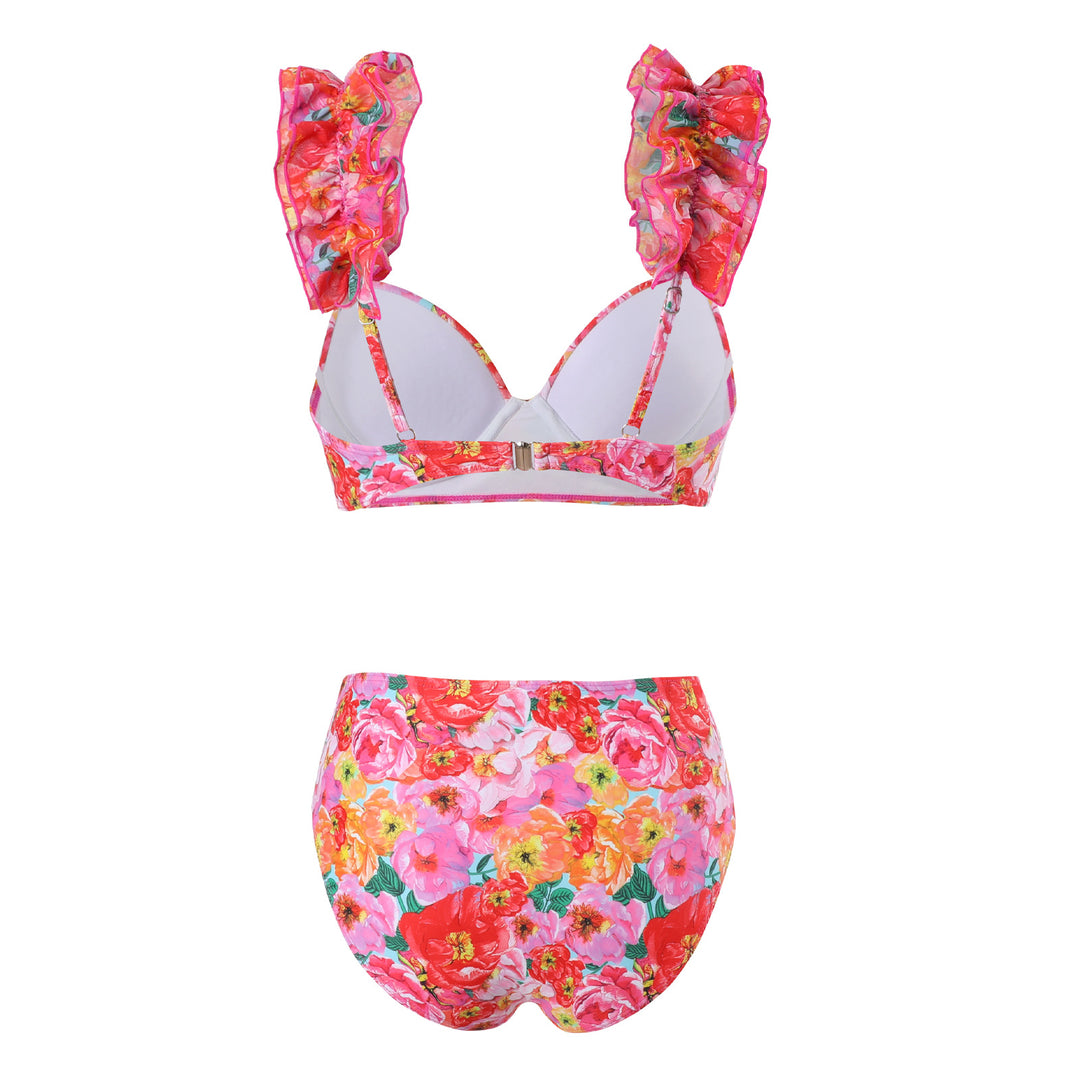 Damen Maxirock mit floralem Design und praktischer Schleifenbindung Drune