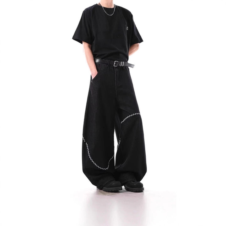 Herren Modische Weitbein-Hose mit einzigartigem Design Drune