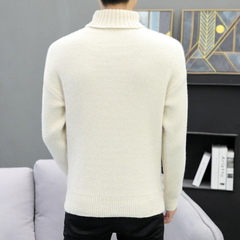 Herren Rollkragenpullover aus Bouclé-Feinstrick mit gerippten Bündchen Drune