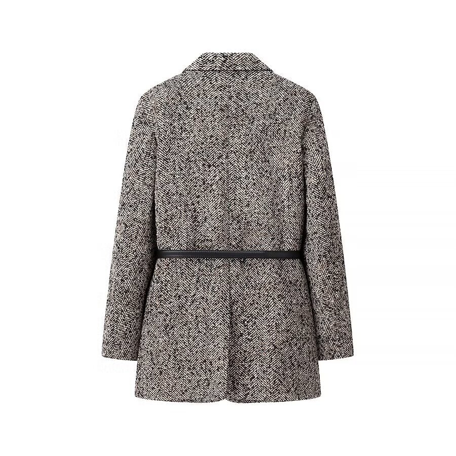 Damen Taillierter Bouclé‑Tweed‑Mantelblazer mit schmalem Taillengürtel Drune