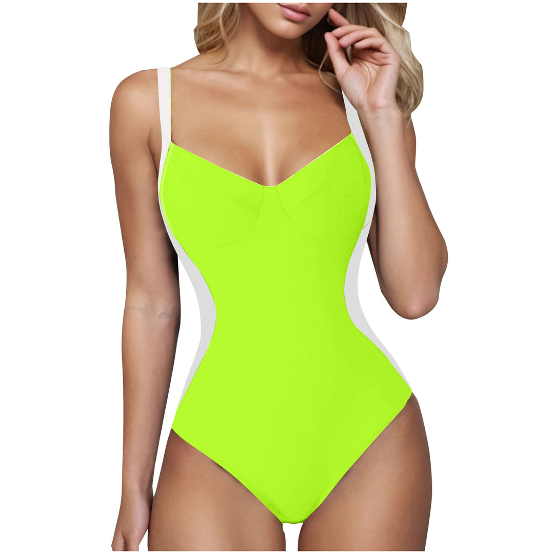 Damen eleganter Badeanzug mit wohltuendem V-Ausschnitt Drune