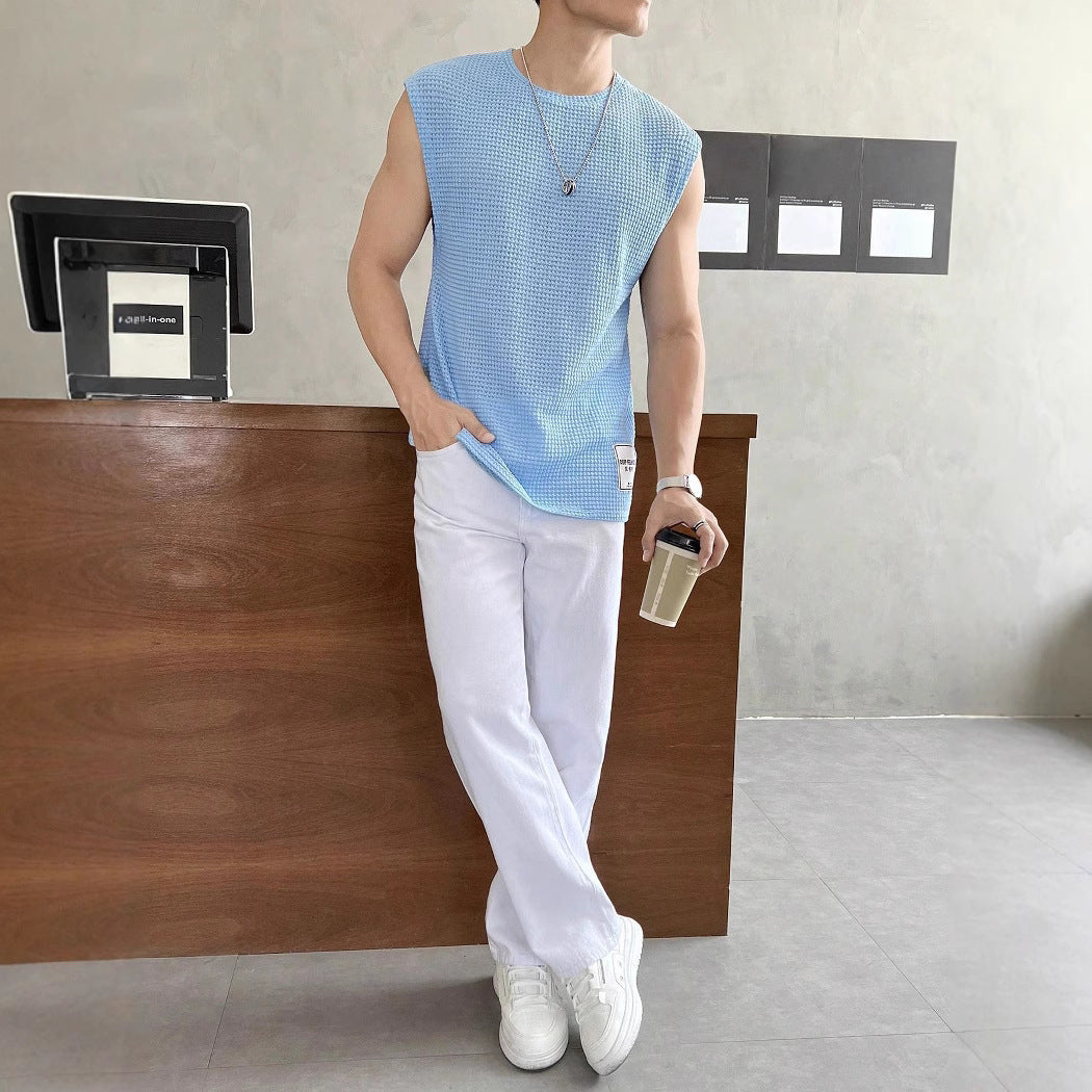 Herren ärmelloses Struktur-T-Shirt Drune