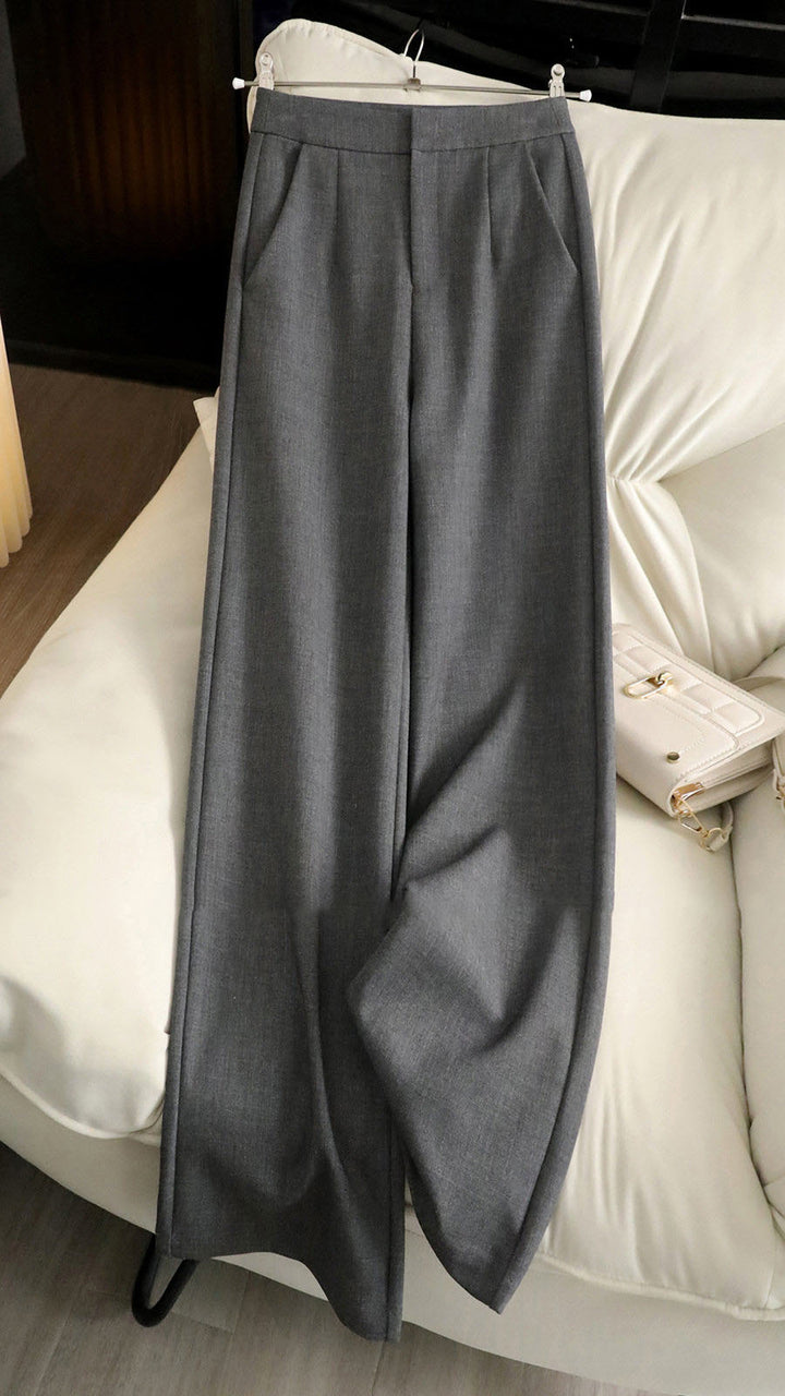 Damen Elegante hochtaillierte Stoffhose Drune