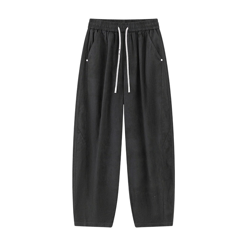Herren Weite Baggy-Freizeithose mit Tunnelzugbund & Kordelzug Drune