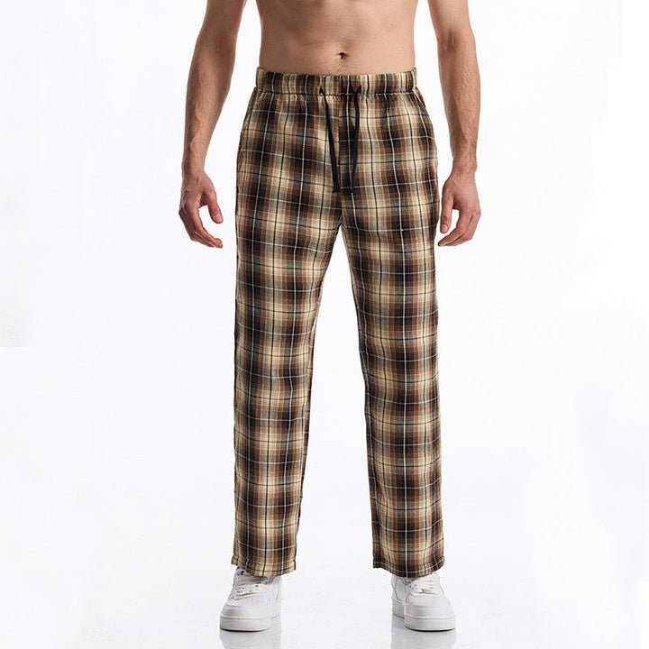 Herren bequeme Freizeithose mit Karomuster Drune