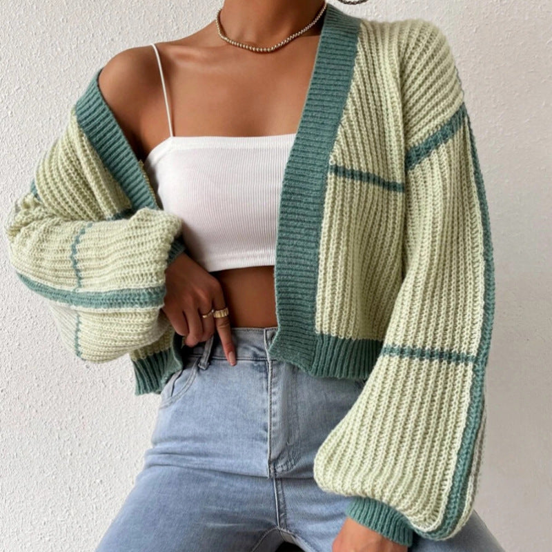 Damen Großer Strickcardigan mit voluminösen Ärmeln Drune