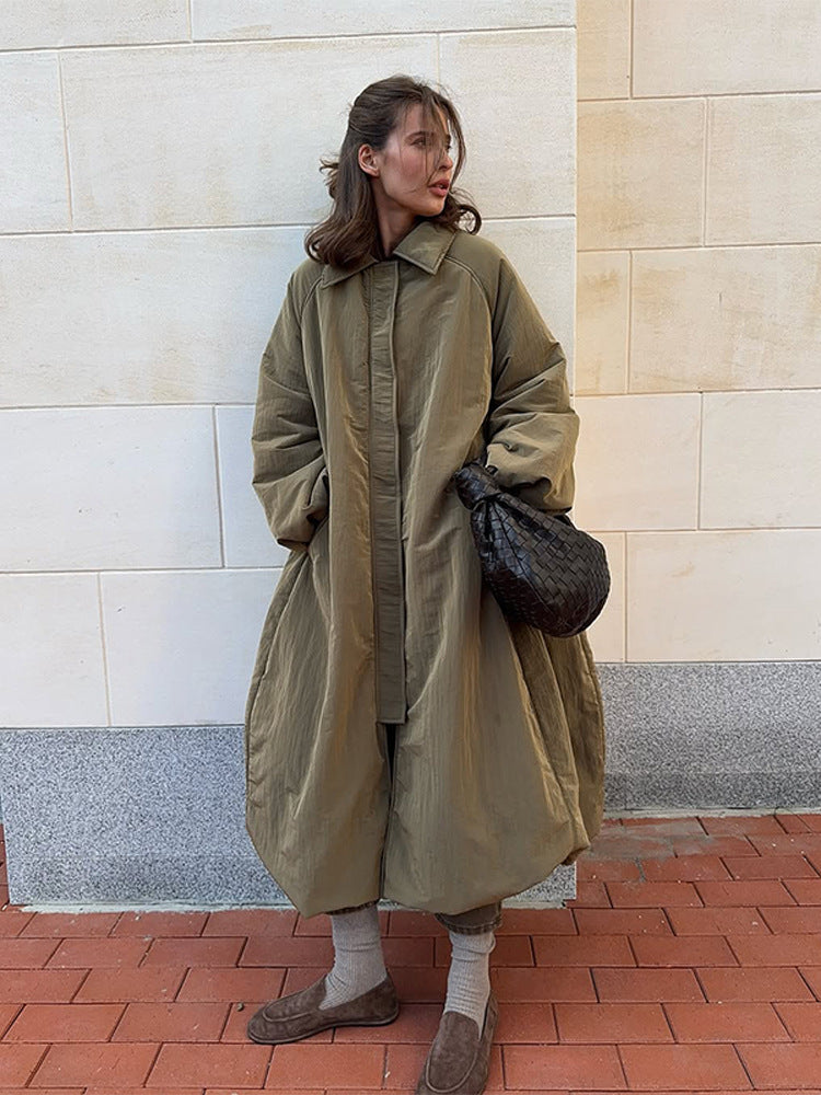 Damen Oversized Steppjacke mit elegantem Schnitt und praktischen Taschen Drune