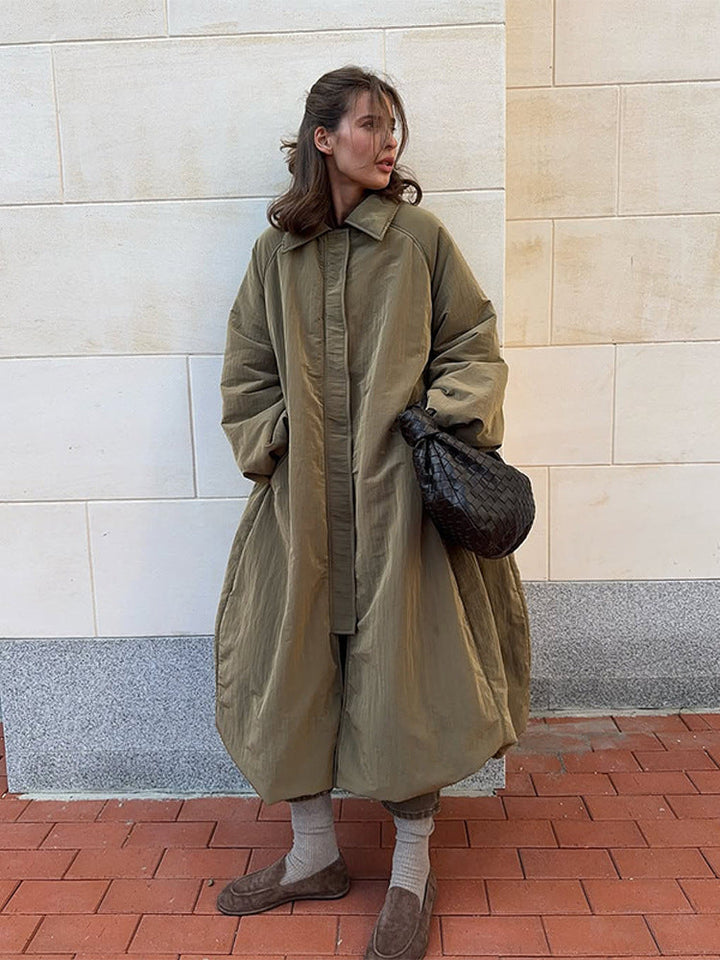Damen Oversized Steppjacke mit elegantem Schnitt und praktischen Taschen Drune