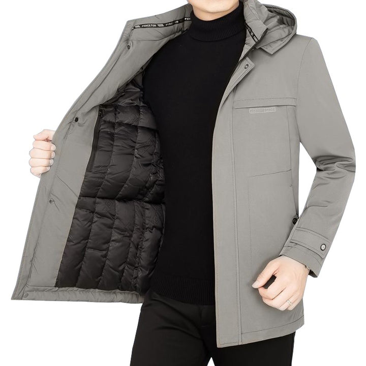 Herren Wasserabweisender Funktions-Mantel mit abnehmbarer Stepp-Innenjacke Drune