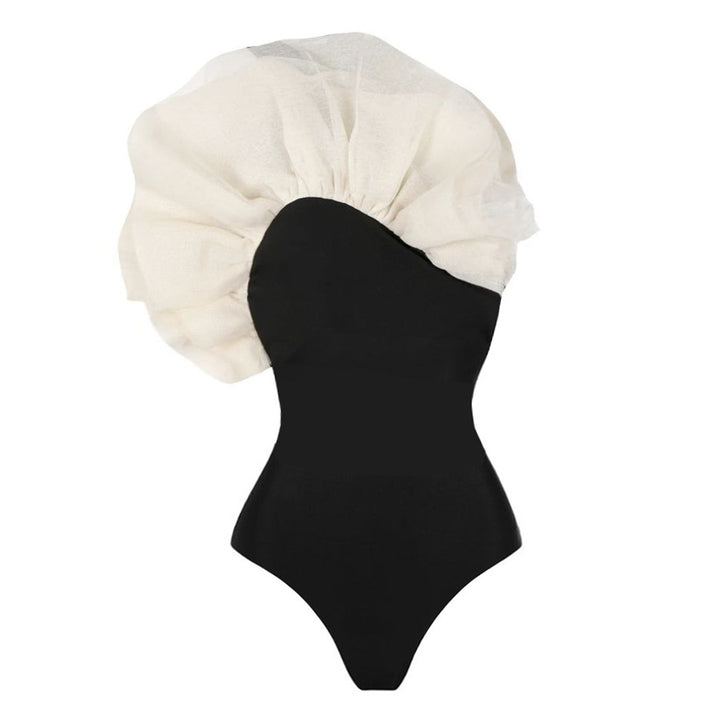 Damen Badeanzug mit voluminösem Rüscheneinsatz Drune