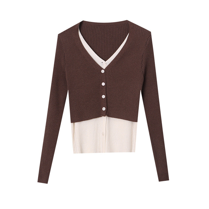 Damen Eleganter Strickcardigan mit Knopfdetails Drune