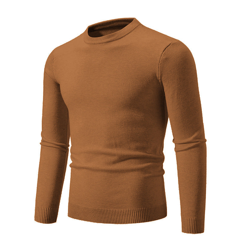 Herren eleganter Rundhals-Pullover aus feiner Baumwolle Drune