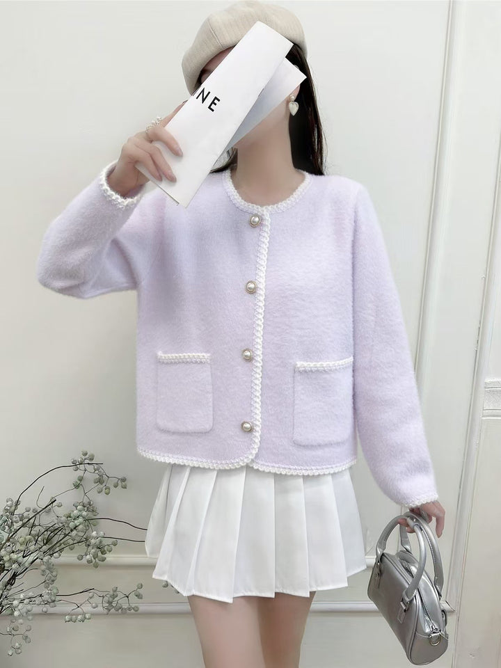 Damen Elegante Strickjacke mit dekorativer Knopfleiste und Taschen Drune