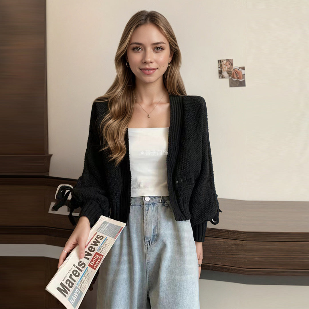 Damen Modischer Strickcardigan mit lässigem Schnitt Drune