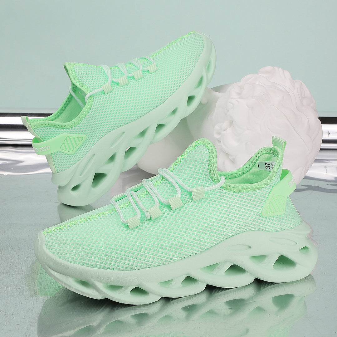 Unisex innovative Mesh‑Runner mit belüfteter Wabenstruktur, skulpturierter Hohlkern‑Plateausohle und sockenähnlichem Schaft Drune