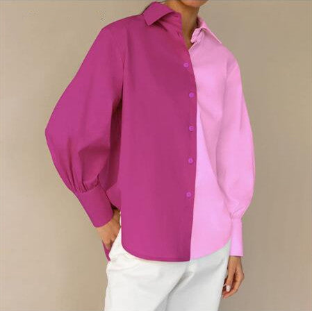 Damen Stylische Knopfleistenbluse Drune