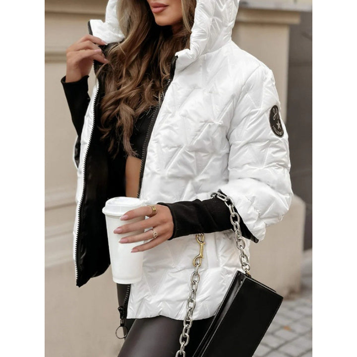 Damen Steppjacke mit hohem Kragen und beschichtetem Obermaterial Drune
