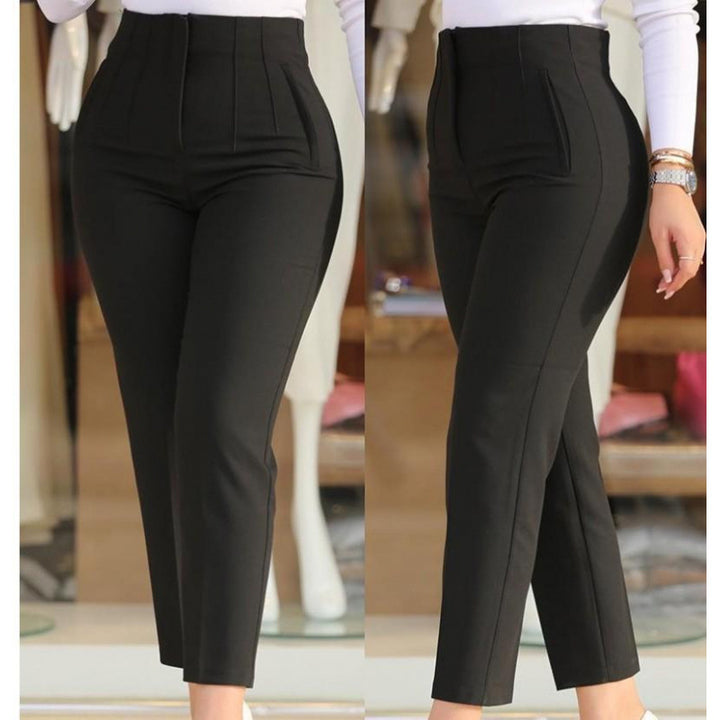 Damen Hochgeschnittener Schlank-Pant mit dekorativem Nähdetails Drune