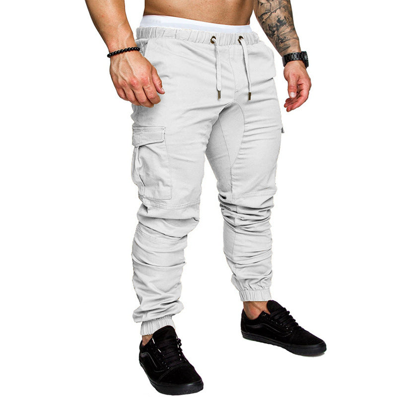 Herren Tapered Cargo-Jogger mit elastischem Bund, Kordelzug und Beuteltaschen Drune