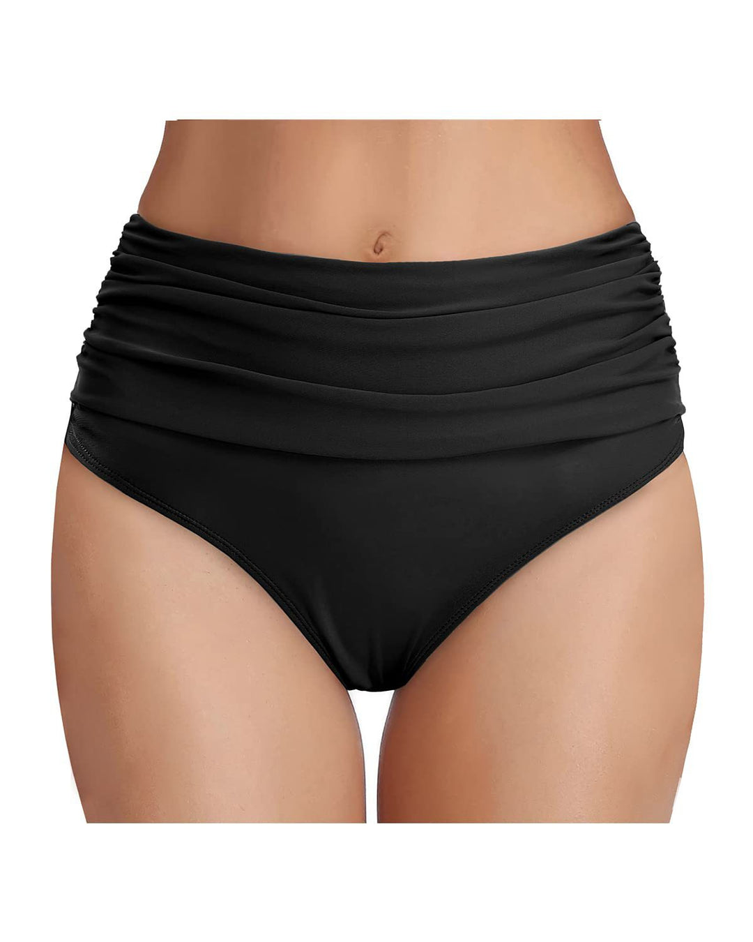 Damen Hochgeschnittene Bikinihose mit eleganter Raffung Drune