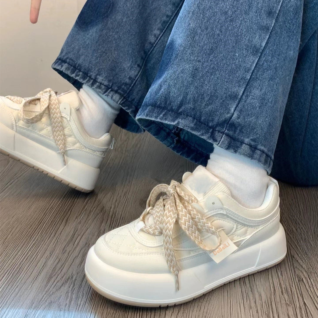 Damen Sportliche Sneaker mit modischem Obermaterial und innovativem Schnürdesign Drune