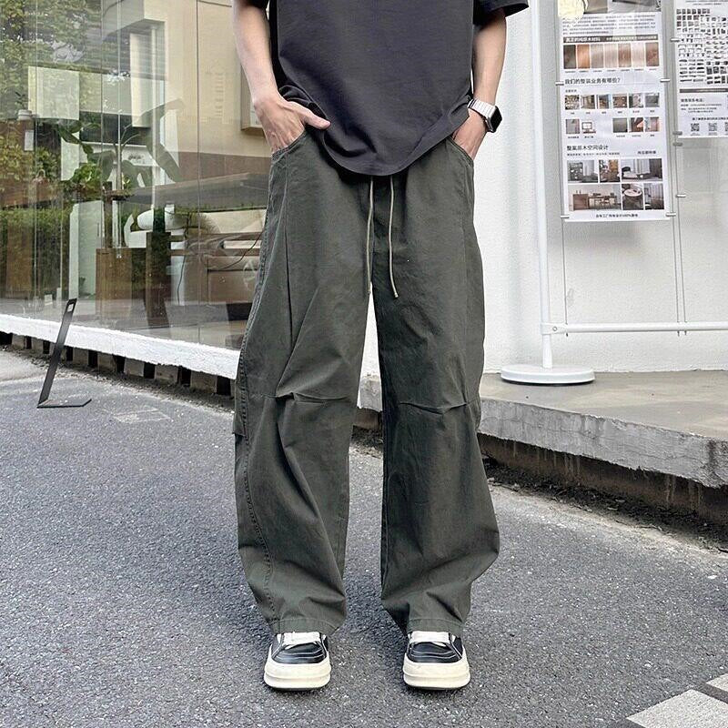 Herren Bequeme Cargohose mit weiten Beinen Drune