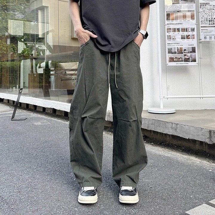Herren Bequeme Cargohose mit weiten Beinen Drune
