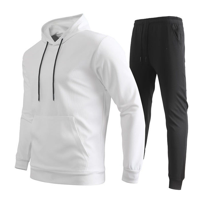 Herren Zweiteiliges Trainingsset mit Kapuzenpullover & tapered Jogginghose aus atmungsaktivem Funktionsfleece Drune