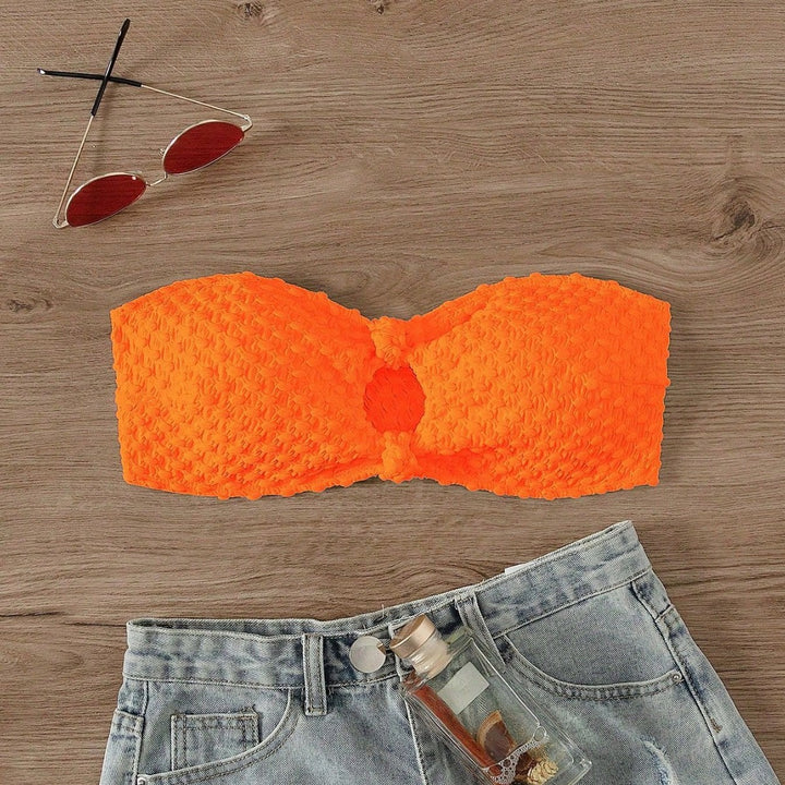 Damen Bandeau-Bikinioberteil mit strukturierter Oberfläche Drune