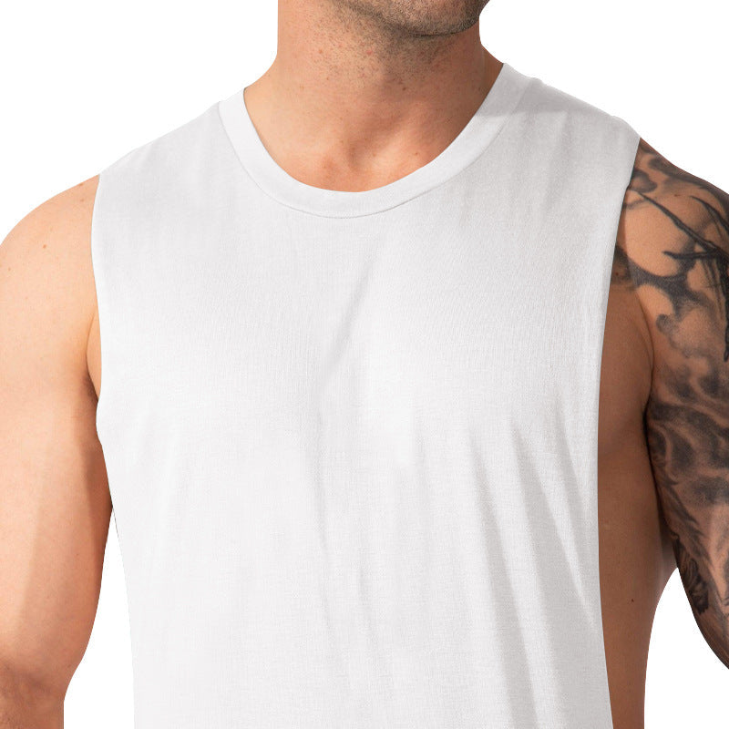 Herren nan Muskelshirt mit extra tiefen Armöffnungen und atmungsaktivem Baumwollmix Drune