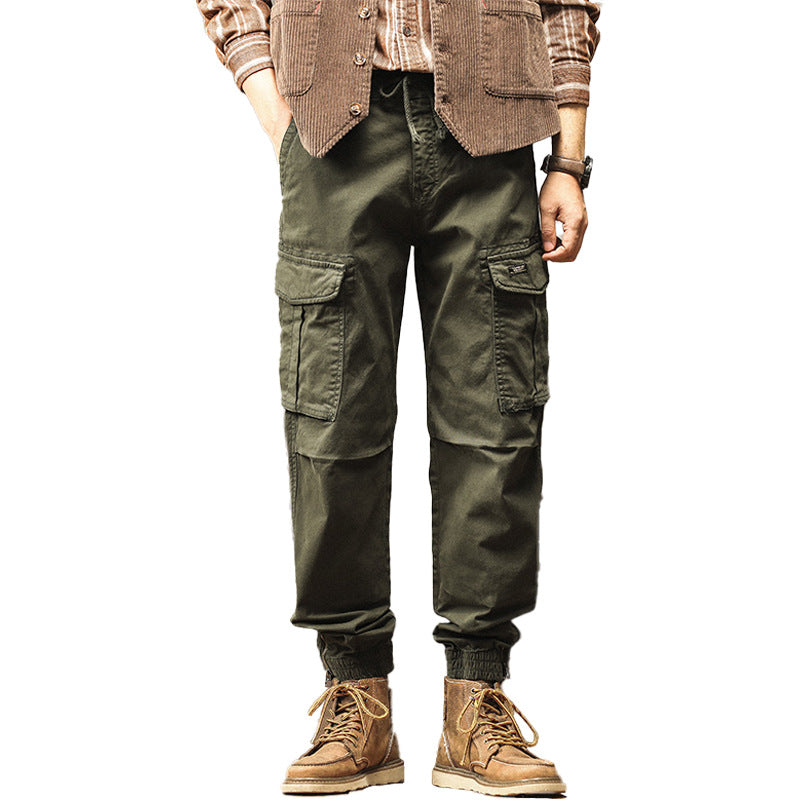 Herren Cargo-Jogginghose im Utility-Look mit Tunnelzugbund und Reißverschluss-Knöcheln Drune