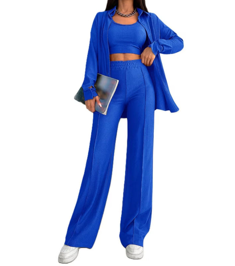 Damen Lässiges Zweiteiliges Set mit weitem Schnitt Drune