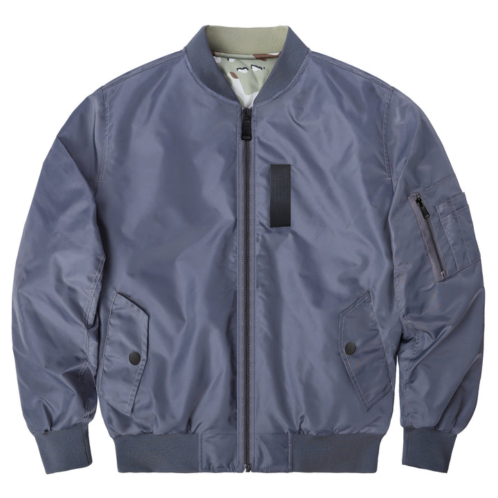 Herren  Classic Pilot Bomberjacke mit Utility-Ärmeltasche und gestepptem Futter Drune