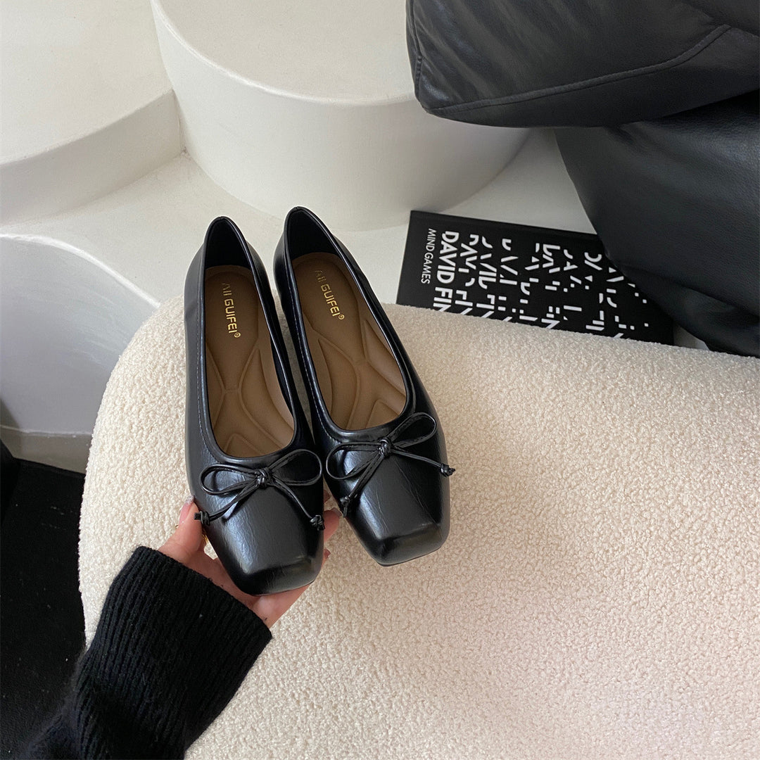 Damen Ballerina-Schuhe mit eleganter Schleifenverzierung und hochwertigem Material Drune