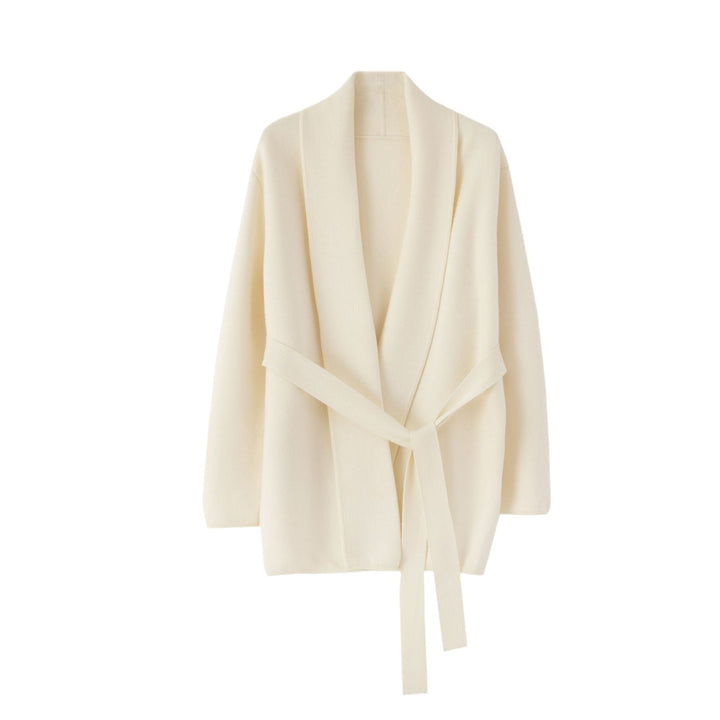 Damen Modische Strickjacke mit Gürtel Drune