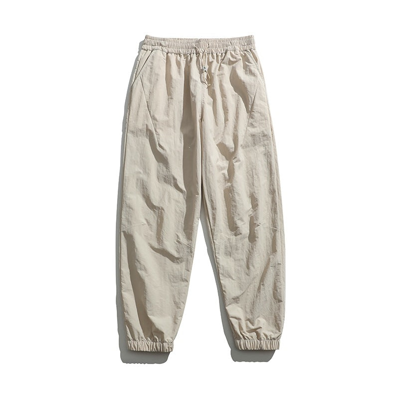 Herren Leichte Nylon-Jogginghose mit elastischem Bund, Kordelzug & gerippten Bündchen Drune