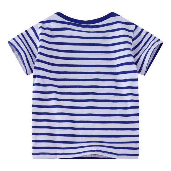 Unisex Baumwoll-T-Shirt mit buntem Baustellenmotiv Drune
