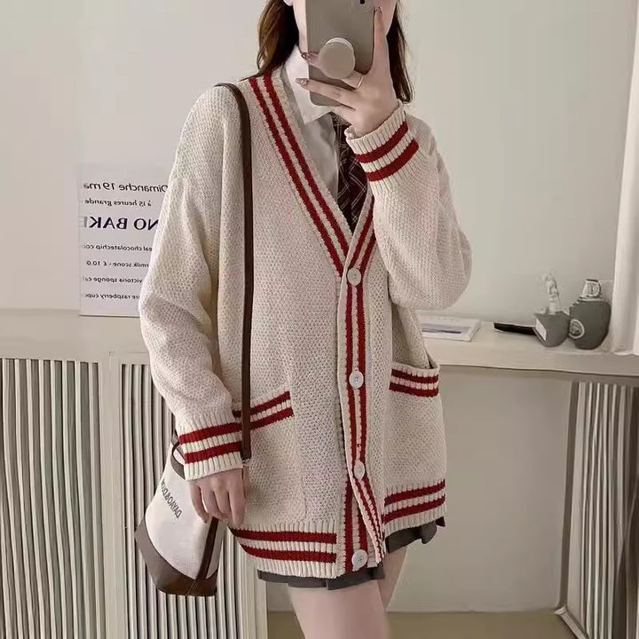 Damen lässiger Strickcardigan Drune