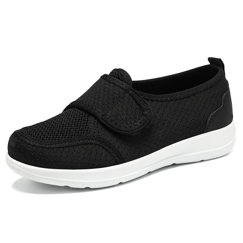 Damen Atmungsaktive Slip-On Freizeitschuhe mit verstellbarem Klettverschluss Drune