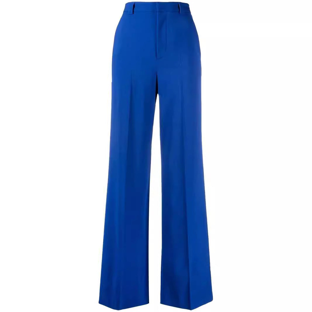 Damen High‑Waist Weitbein‑Hose im Tailoring‑Look Drune