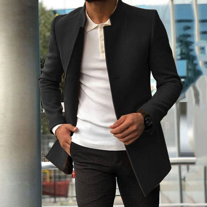 Herren eleganter Blazer mit modernem Schnitt und minimalistischen Details Drune