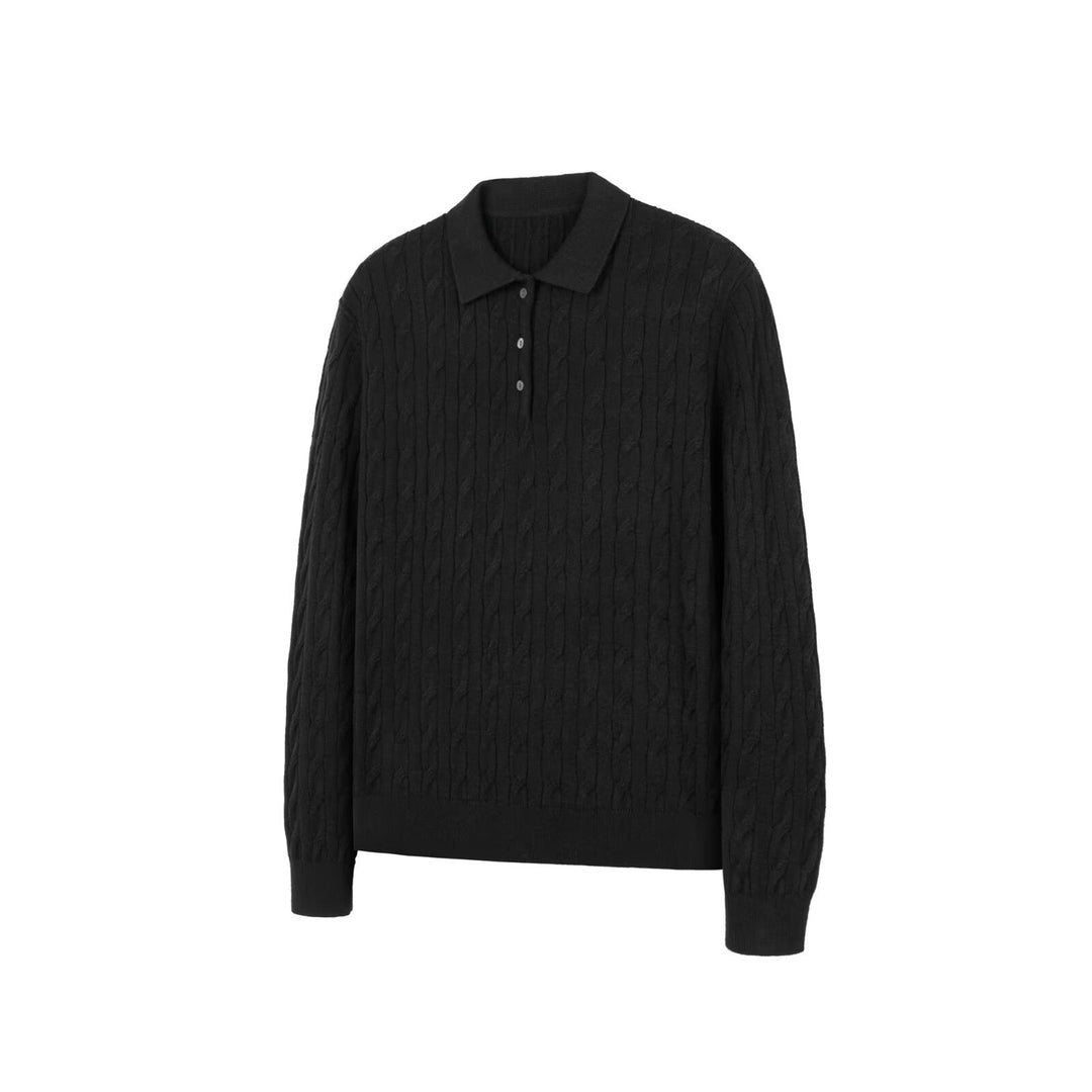 Herren Langarm Pullover mit Zopfmuster Drune