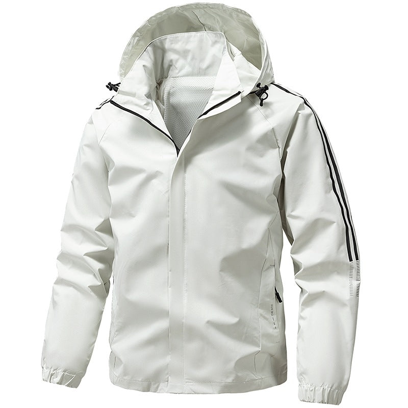 Herren Leichte Funktionsjacke mit verstellbarer Kapuze Drune