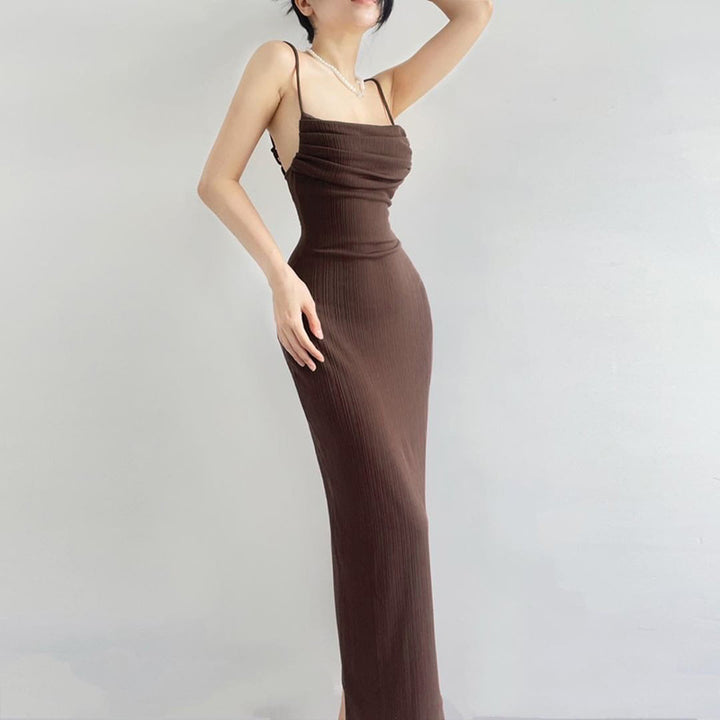 Damen Figurschmeichelndes Midi-Kleid mit dezentem Raffungseffekt Drune