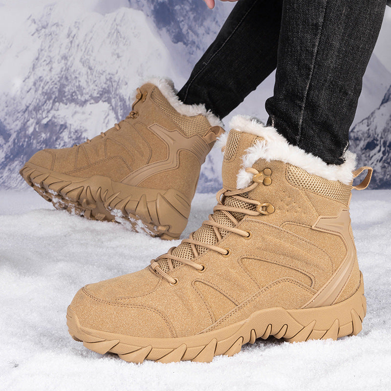 Damen Thermo-Boots mit Kunstfellkragen, stoßdämpfender Leichtsohle und robuster Trekkingprofilsohle Drune
