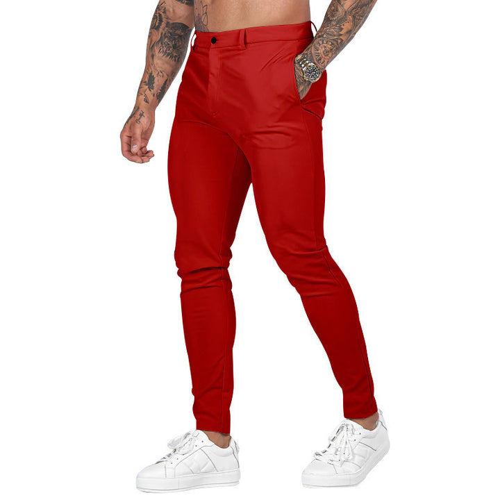 Herren nan Slim-Fit Stretch-Chino mit schmal zulaufendem Bein und dezenten Eingrifftaschen Drune