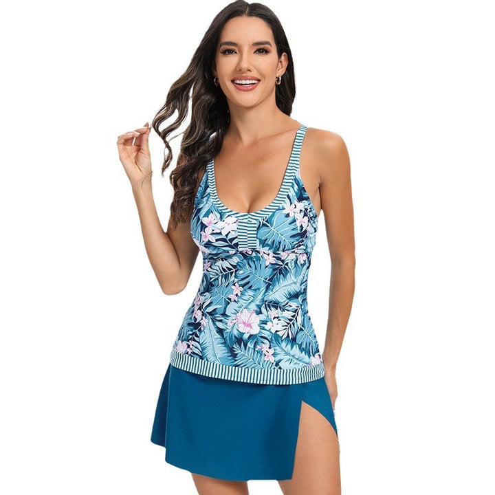 Damen Tankini-Oberteil mit elegantem Animal-Print Drune