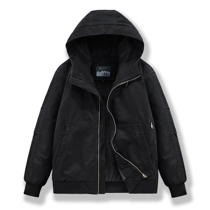 Herren Technische Bomberjacke mit Kapuze Drune